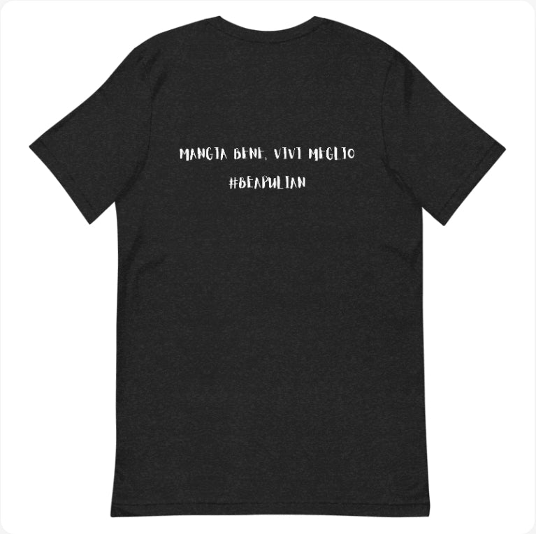 Apulian Mangia Bene Black Unisex t-shirt